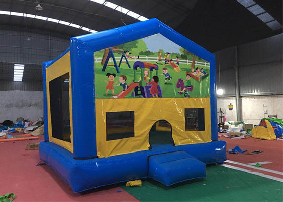 PVC 0.55mm Adult Size Bounce House Customized Color For Amusement Park