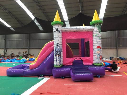 Indoor Children'S Inflatable Jump House Princess Bounce House With Pool