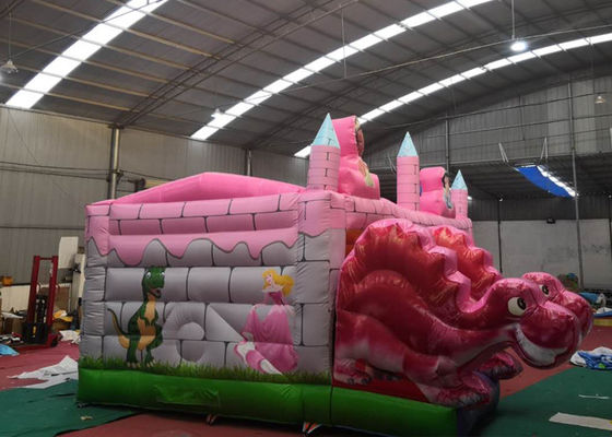 Pink Dragon Kids Inflatable Bounce House / Backyard Jump Houses For  Children