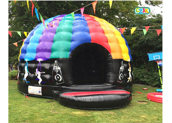 Amazing Disco Inflatable Bounce House Castle With 0.55mm PVC Material