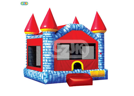 Colorful Brick Style Bouncy Jumping Castles Heavy Duty Commercial Grade